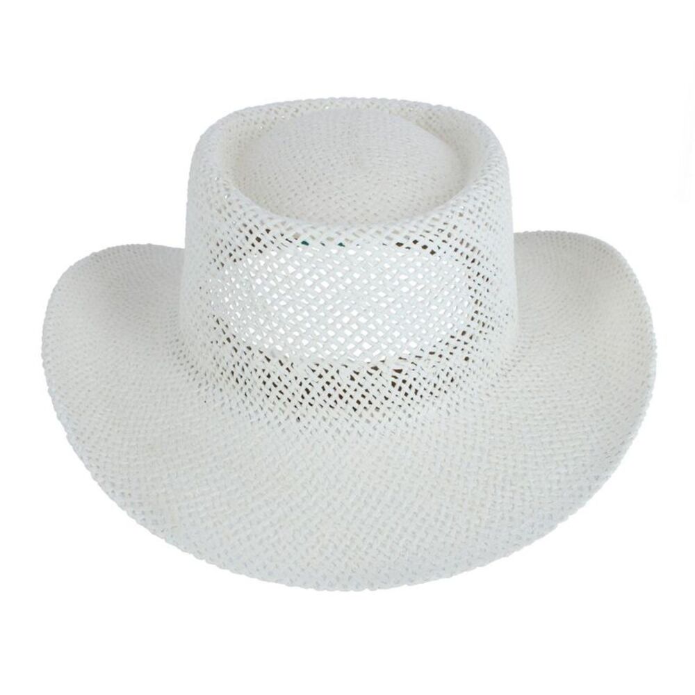 CTM Unisex Twisted Straw Gambler Hat